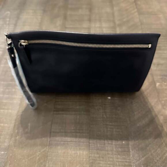 Halogen Navy and Lt Blue Large Leather Clutch Bag - Picture 4 of 6